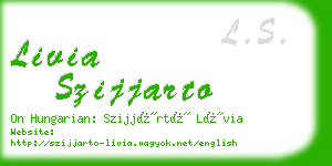 livia szijjarto business card